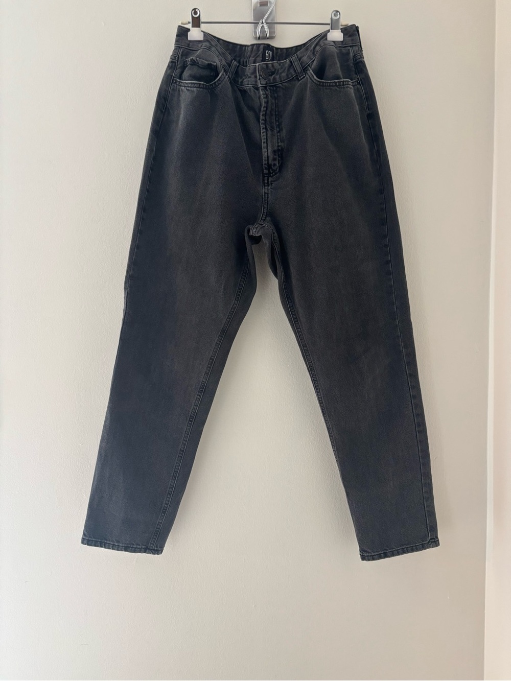 BDG Urban Outfitters Women's Mom High-Rise Jeans Washed Black Retro Grunge 32 - Picture 9 of 12
